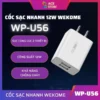 Wekome U56 | Củ sạc nhanh 2 cổng công suất lớn 12W