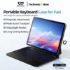 Bàn phím Bluetooth từ tính GOOJODOQ chống nước và chống bám bẩn có đèn nền cho Air 4/5/6 Pro 11 (2018-24) thế hệ thứ 10