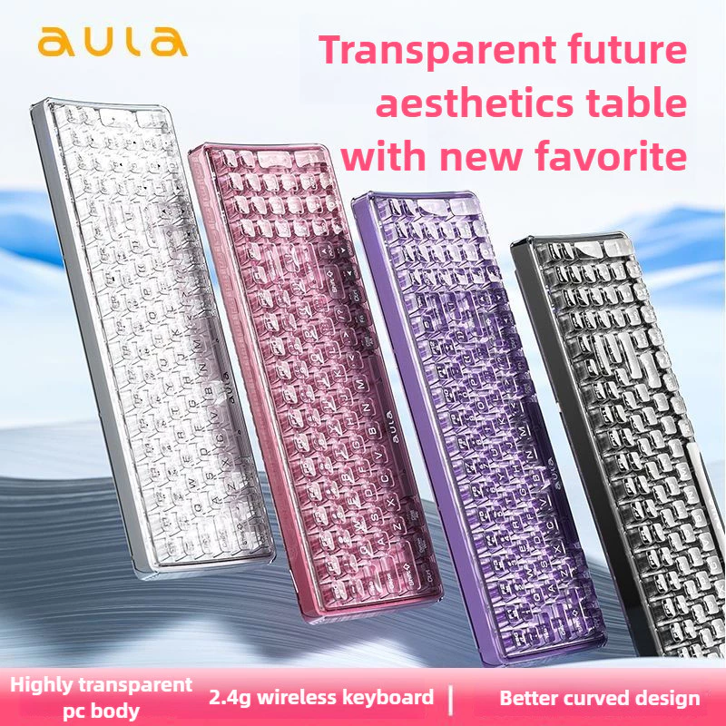 Bàn Phím AULA AK208: Thiết Kế Trong Suốt, Kết Nối Không Dây - Image 2