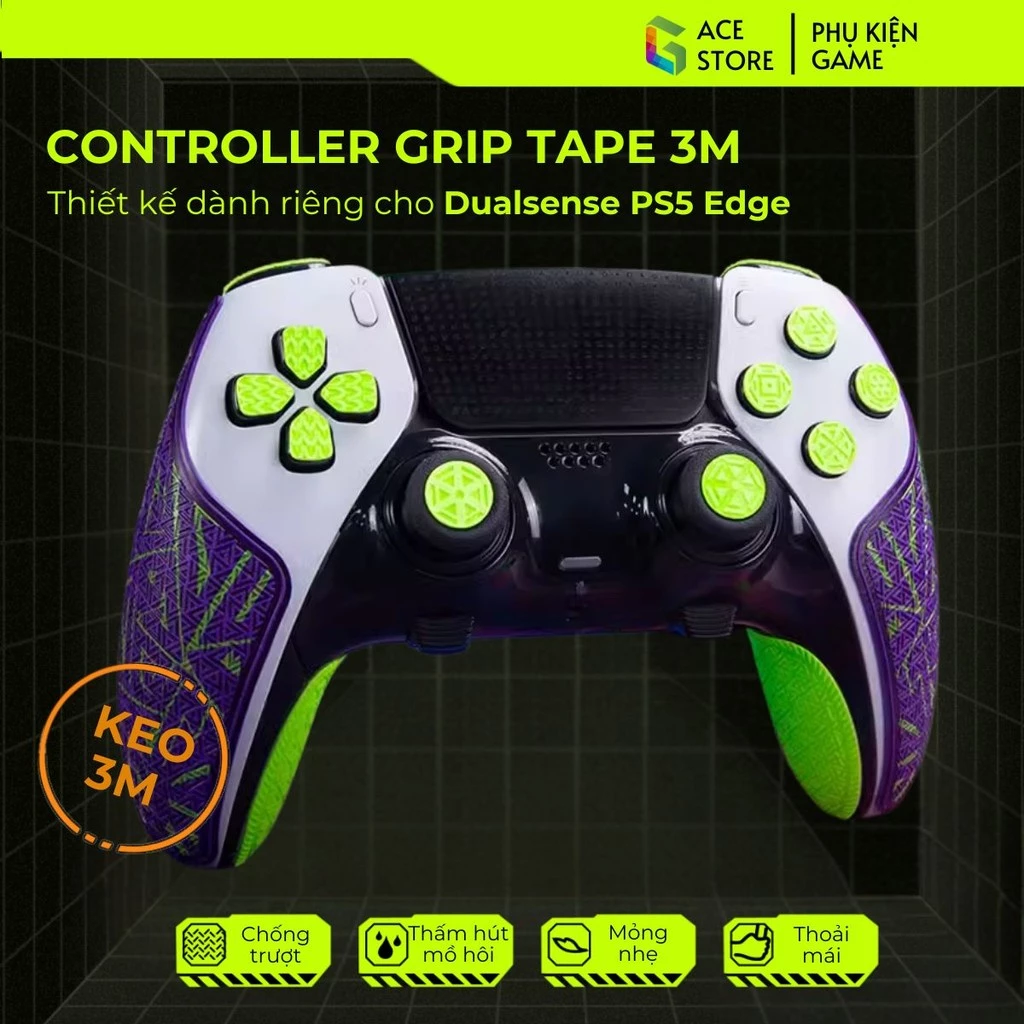 Miếng Dán Grip Tape 3M Chống Trượt Cho Tay cầm Dualsense PS5 Edge