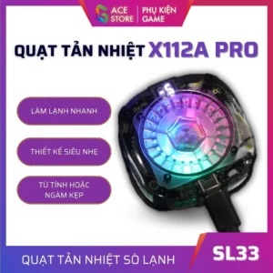 Quạt tản nhiệt từ tính X112A PRO công suất 12W LED RGB màn hình hiển thị nhiệt độ (tặng kèm ngàm kẹp)