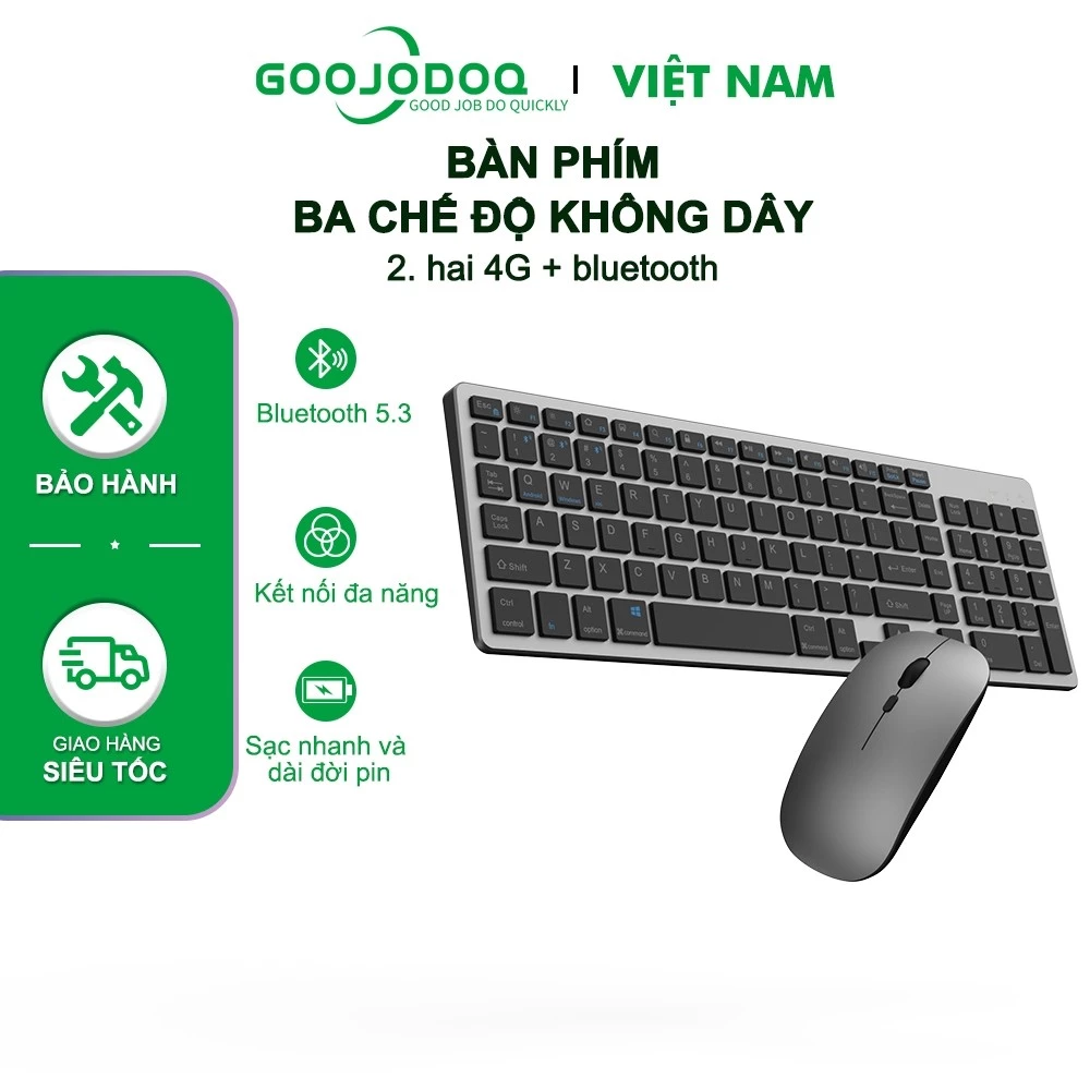 Bàn phím Goojodoq Bluetooth 102phím cho máy tính xách tay Máy tính để bàn
