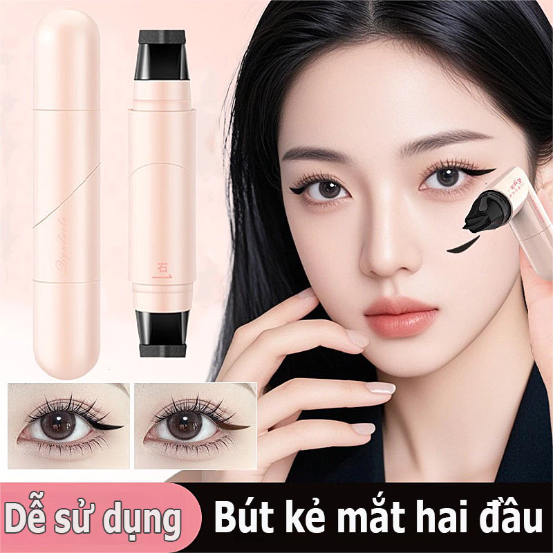 Bút Kẻ Mắt 2 Đầu Eyeliner Stamp Nét Mảnh Chống Nước Trang điểm tem kép tiện lợi, lâu trôi