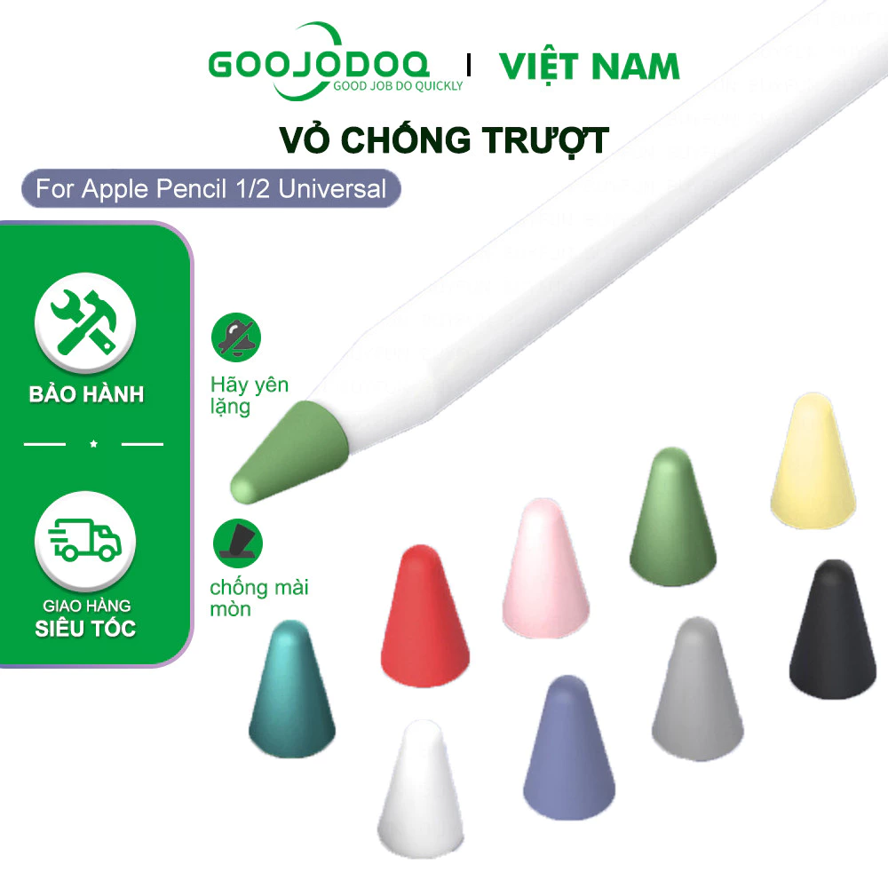 Nắp bảo vệ đầu bút Goojodoq Dành Cho apple pencil Nắp Đa Năng Silicone - 8 chiếc