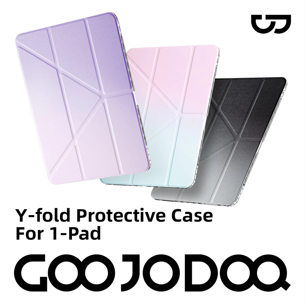 Bao da iPad GOOJODOQ có màu chuyển sắc, tự động đánh thức, hỗ trợ nhiều góc độ và ngăn đựng bút chống thất lạc