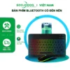 Bàn phím Bluetooth có đèn nền GOOJODOQ có đèn LED cho máy tính bảng iPad Android