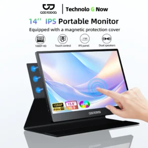 Goojodoq 14 inch màn hình mở rộng di động 2 trong 1 với màn hình cảm ứng gam màu 100%