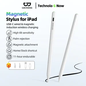 Bút cảm ứng Goojodoq có màn hình kỹ thuật số, lực hút từ tính và chức năng nghiêng chống chạm nhầm