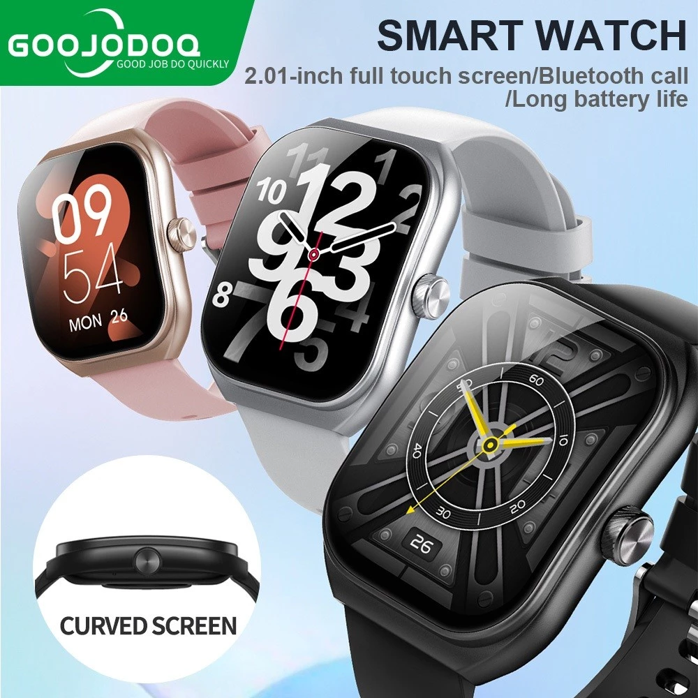 Đồng hồ thông minh GOOJODOQ Curve IP68 chống nước Màn hình IPS cong 2,01 inch