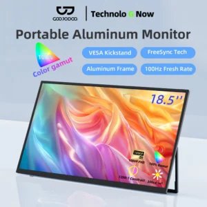Bảo hành chính hãng GOOJODOQ màn hình di động chơi gaming 18,5 inch góc rộng IPS 1080P FHD thiết kế