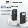 Pin dự phòng GOOJODOQ 50000mAh hỗ trợ sạc nhanh PD 20W và 22.5W, tích hợp cáp sạc với màn hình LED