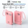 Pin dự phòng GOOJODOQ 10000mAh hỗ trợ nhận diện camera, sạc nhanh dung lượng cao, Kèm cáp sạc Type-C