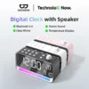 Loa Đồng Hồ Bluetooth GOOJODOQ Hiển Thị Giờ/Nhiệt Độ, Stereo, Đèn Ngủ, TF/USB/AUX/FM
