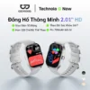 Đồng hồ thông minh GOOJODOQ 700mAh sở hữu màn hình HD 2.01 inch tính năng theo dõi sức khỏe cả ngày giao diện lập thể 3D