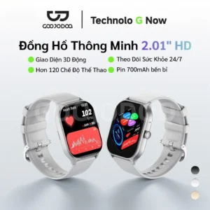 Đồng hồ thông minh GOOJODOQ 700mAh sở hữu màn hình HD 2.01 inch tính năng theo dõi sức khỏe cả ngày giao diện lập thể 3D
