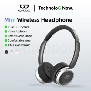 Tai Nghe Bluetooth Over-Ear GOOJODOQ 40mm, Kết Nối 2 Máy, Game Mode, Sạc Type-C, Nhẹ 143g