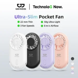 GOOJODOQ Quạt cầm tay Mini cầm tay Quạt làm mát bỏ túi siêu mỏng có thể sạc lại cho trẻ em đi học