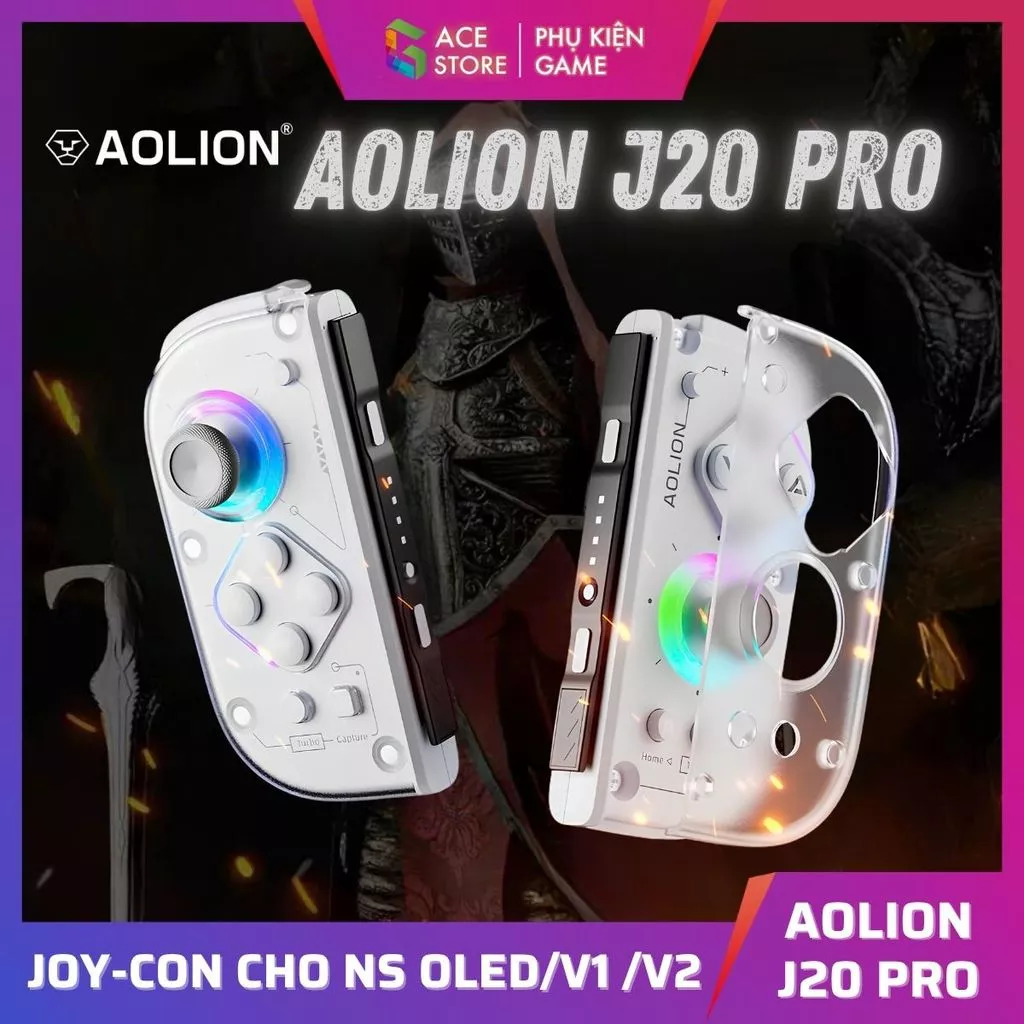 Tay Cầm Joy-Con Aolion J20 Pro Hall Effect Cho Nintendo Switch OLED | V1 | V2