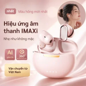 [Sẵn sàng] Tai nghe không dây Bluetooth 6.0 HồngTWS IMAX Sound 360 Âm thanh không gian ENC Tai nghe khử tiếng ồn cho IPhone Android Gaming