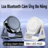 Loa Bluetooth cảm ứng không dây kèm giá đỡ | Đèn LED RGB 7 màu | Tương thích cho điện thoại
