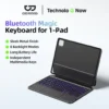 Bàn phím Bluetooth GOOJODOQ có bản lề phẳng và lực nâng từ tính mạnh mẽ dành cho iPad Pro 11/12.9 Tuổi thọ pin cực dài