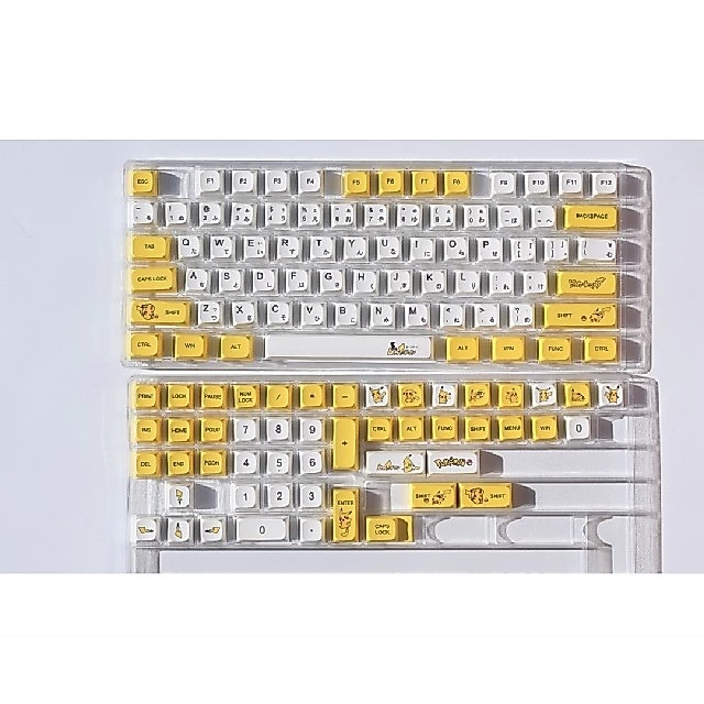 Keycap bàn phím Pikachu với chất liệu PBT profile MOA dành cho các dòng bàn phím