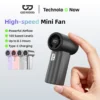 Quạt mini GOOJODOQ Turbo tốc độ cao 4000mAh Quạt bỏ túi di động tăng cường sức gió gấp 10 lần