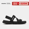 Giày Sandals Nam Nữ Cao Cấp Unisex Êm Chân Quai Liền Shondo F6 Sport Đen F6S1111