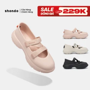 Giày Búp Bê Thể Thao Shondo Ballet Sneaker Nữ Dreamie Đế Cao 4cm Tôn Dáng Nhiều Màu