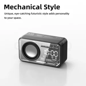 Đồng hồ báo thức GOOJODOQ Loa Bluetooth Màn hình rõ ràng & Báo động kép Phát lại âm thanh nổi linh hoạt