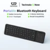 Bàn Phím Bluetooth Gập 3 GOOJODOQ Siêu Gọn, Touchpad + Bàn Số, Kết Nối 3 Thiết Bị, Pin 40 Giờ
