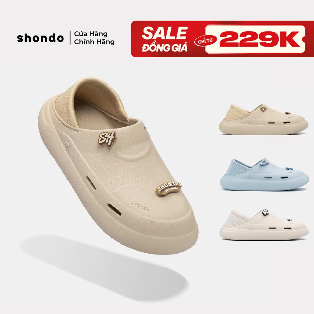 Giày Thể Thao Sneaker Nam Nữ Shondo Class 3 Đạp Gót Không Dây Nhiều Màu