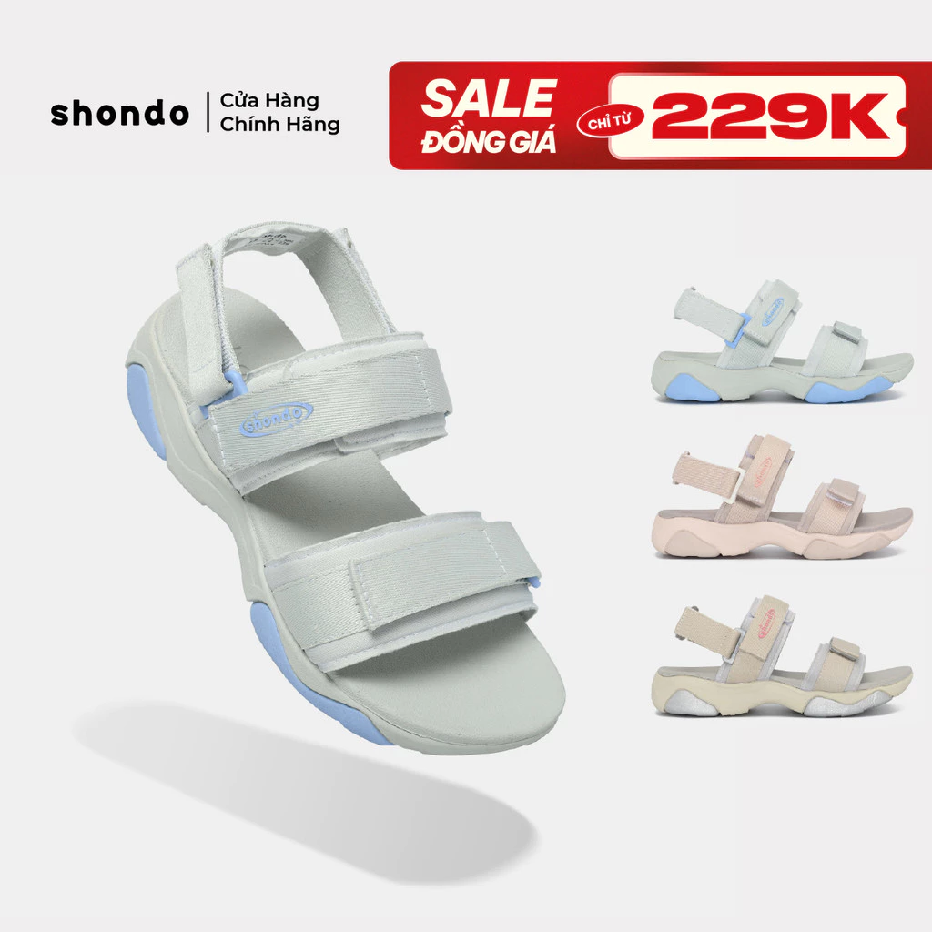 Giày Sandal Nữ Girly Quai Thun, Thoải Mái, Siêu Nhẹ Shondo Nhiều Màu