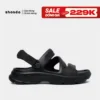 Giày Sandal Nam Nữ Shondo FX Nhựa Đúc Kháng Nước Hạn Chế Trơn Trượt Màu Đen F101010