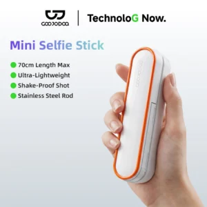 Gậy selfie cầm tay Goojodoq với điều khiển từ xa Bluetooth, xoay 360°, kéo dài 70cm Siêu chống rung