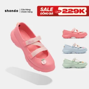 Giày Búp Bê Thể Thao Bé Gái Shondo Ballet Sneaker Dreamie Quai Ngang Mềm Nhiều Màu