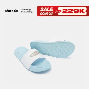 Dép Quai Ngang Nam Nữ Shondo Trendy 3 Màu Xanh Phối Quai Trắng TR33500