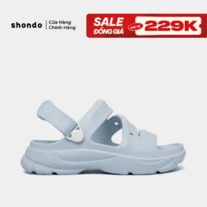 Giày Sandal Nữ Shondo FX Nhựa Đúc Kháng Nước Hạn Chế Trơn Trượt Xanh Da Trời F103030