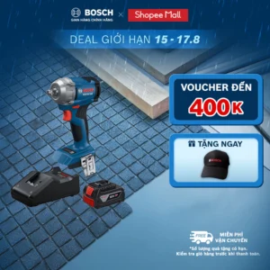 Máy siết ốc dùng pin Bosch GDS 18V-350 Solo + Bộ Sạc GAL 18V-40 và 1 Pin GBA 4.0Ah MỚI