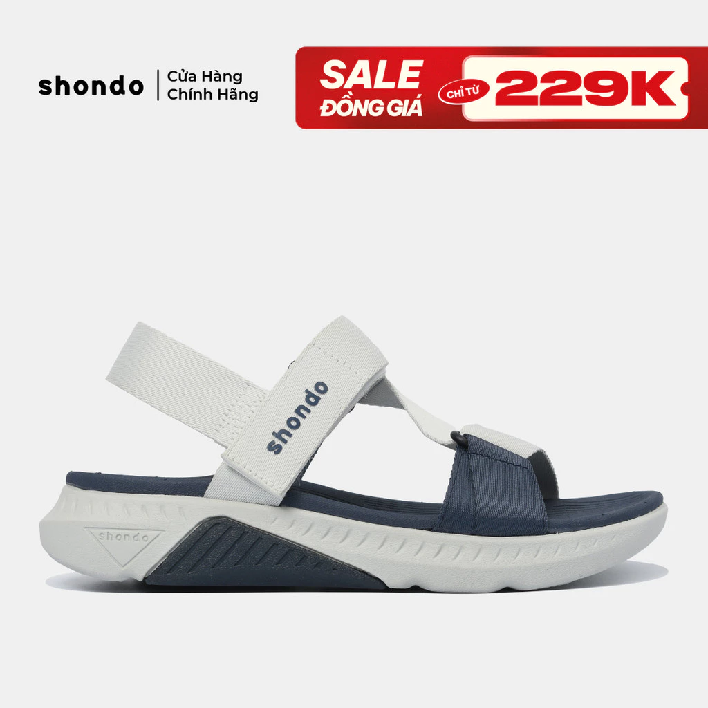 Giày Sandal Nam Nữ Shondo F7R Quai Chéo Thể Thao Đi Học Đi Chơi Xám Rêu Xanh Dương F7R2435