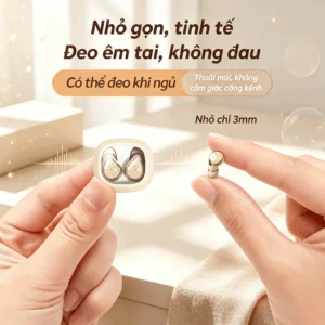 Tai nghe Micro Bluetooth không dây TWS dễ mang theo âm thanh không mất mát Giảm tiếng ồn minh tương thích với hệ thống Android và Apple