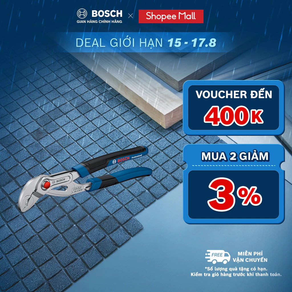 Kềm Kẹp Mỏ Quạ Bosch 1600A02W3N – Chắc Chắn, Điều Chỉnh Linh Hoạt, Chuẩn Đức
