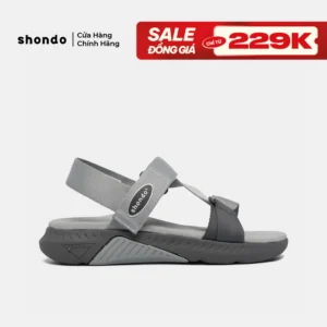 Giày Sandal Nam Nữ Shondo F7R Nhẹ Đi Học Đi Chơi Màu Xám F7R2021