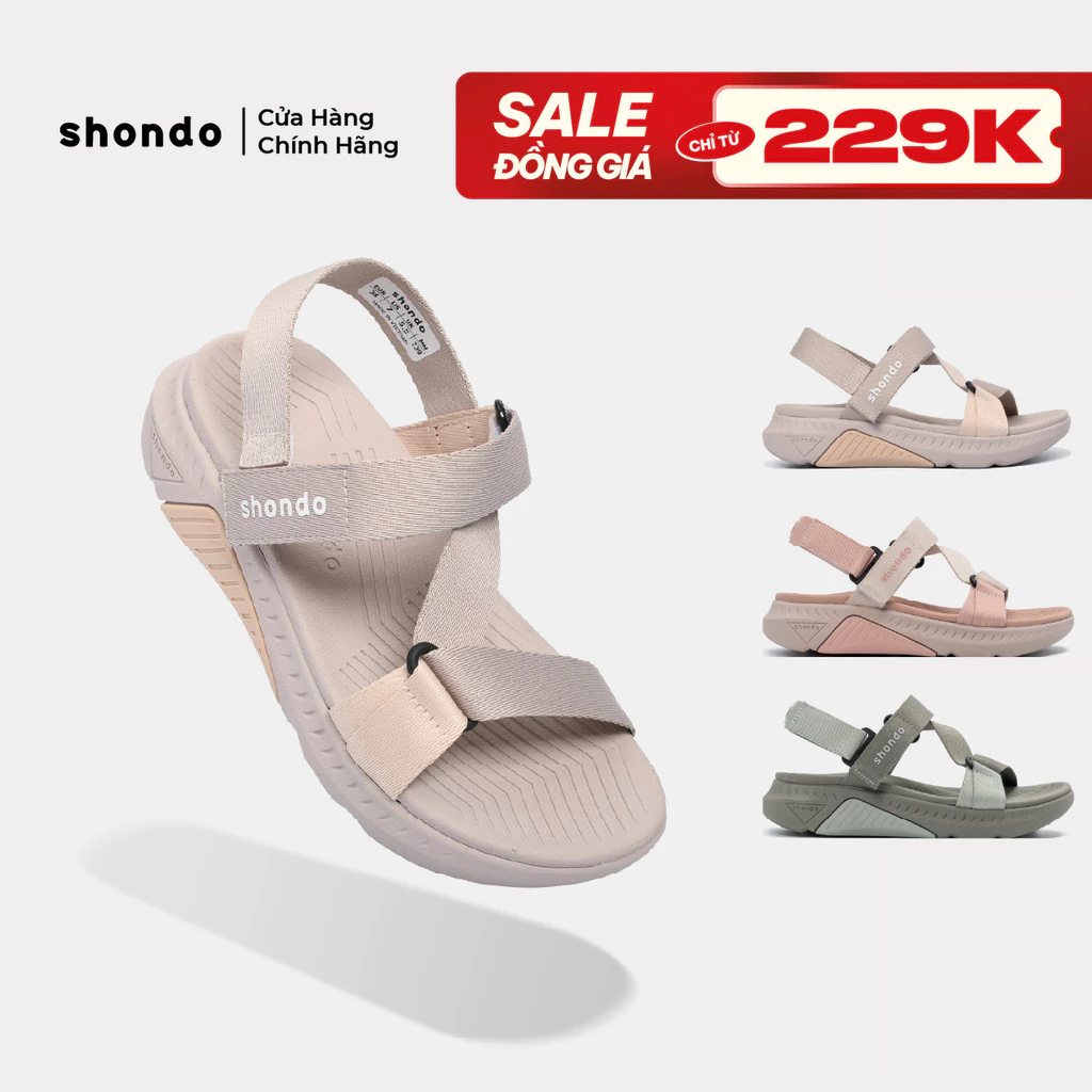 Giày Sandal Nam Nữ Shondo F7R Ver 2 Đế Cao 5cm Nhẹ Đi Học Đi Chơi Nhiều Màu Nhiều Màu