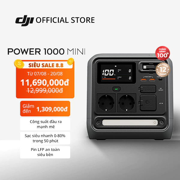 Trạm sạc di động DJI Power 1000 Mini