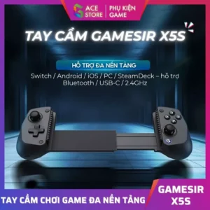 Tay Cầm GameSir X5s – Không dây Đa Nền Tảng, Hall Effect, Gyro 6 Trục, Kẹp Điện Thoại, Switch, PC