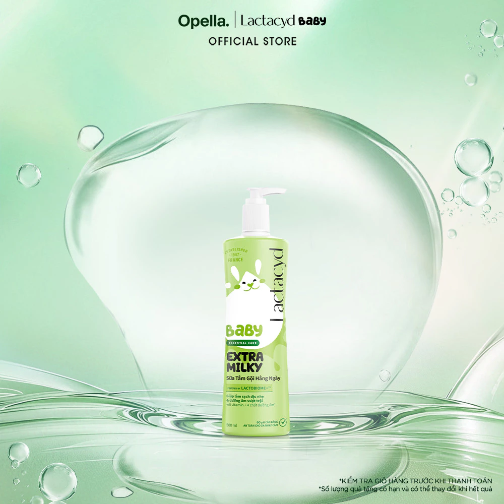 Sữa Tắm Gội Trẻ Em Lactacyd Milky Bảo Vệ, Nuôi Dưỡng Da và Tóc Bé Vượt Trội 500ml