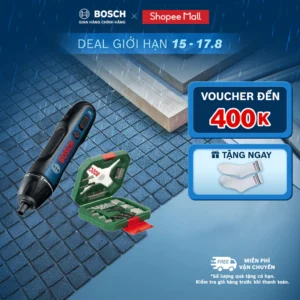 Máy vặn vít pin Bosch Go 3 (SOLO) + Tặng kèm 1 Bộ mũi khoan và vặn vít X-Line 34 món