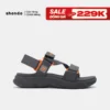 Giày Sandal Nam Nữ Shondo F8 Ver.2 Thời Trang Êm Ái Màu Xám Đậm F8M2222