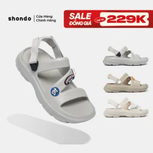 Giày Sandal Nam Nữ Shondo FX Ver 2 Nhựa Đúc Kháng Nước Hạn Chế Trơn Trượt Nhiều Màu